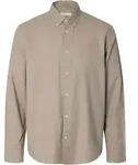 Langarmhemd SELECTED "SLMREGCOLE JAY MELANGE LS SHIRT NOOS", Herren, Gr. XXL,...