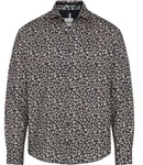 Langarmhemd BRAX "Style HAROLD", Herren, Gr. M, Normalgr&ouml;&szlig;en, bunt (navy), Web,