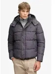 Steppjacke SUPERDRY "PREMIUM HOOD PUFFER JKT", Herren, Gr. S, grau (grau marl),...