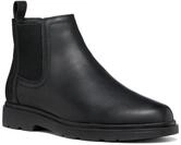 Stiefelette GEOX "Geox Stiefelette Leder/Textil", Damen, Gr. 42, schwarz, Leder,