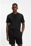 Pyjamaoberteil BOSS "WaffleAOP", Herren, Gr. M, schwarz (schwarz 002), Jersey,