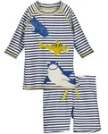Shirt & Shorts BLUE SEVEN, Jungen, Gr. 92 (98), bunt (ultramarin), Jersey,