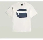 T-Shirt G-STAR "KIDS, OVERSIZED R T SS", Jungen, Gr. 6 (116), ecru, Single...