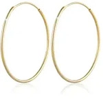 Paar Creolen ELLI "Creolen Rund Basic Klassisch 925 Silber", gold, Ohrringe,...