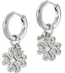 Paar Creolen EMPORIO ARMANI "Schmuck Geschenk Silber 925 Ohrringe Kleeblatt", silber