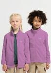 Fleecejacke JACK WOLFSKIN "TAUNUS 100 FZ K", Jungen, Gr. 104, lila (vivid orchid),