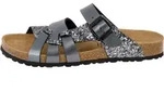 Pantolette LICO "Pantolette Bioline Gleam - anthrazit", Damen, Gr. 41, silber