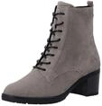 Schn&uuml;rstiefelette REMONTE "Remonte Stiefelette Veloursleder", Damen, Gr. 42, grau,