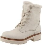 TOM TAILOR Winterstiefelette Blockabsatz, Winterboots mit Fellimitat am...