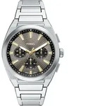 Chronograph FOSSIL "Everett", grau (edelstahlfarben, grau), Armbanduhren,...