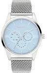 Multifunktionsuhr S.OLIVER "Round Basic", blau (silberfarben, hellblau, hellblau),