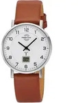 Funkuhr MASTER TIME "Advanced", braun (cognacfarben, wei&szlig;, wei&szlig;),...