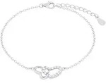 Armband AMOR "Herzen", bunt (silberfarben, wei&szlig;, wei&szlig;), Armb&auml;nder, Damen,...