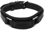 Armband FOSSIL "Schmuck Geschenk Metall, Leder, Textil MACHINE", schwarz