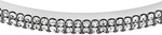 Armreif FOSSIL "Schmuck Geschenk Edelstahl ELLIS", silber (edelstahlfarben,