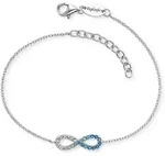 Armband ENGELSRUFER "Yin Yang Infinity Ocean Shade", silber (silberfarben,