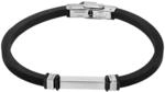 Armband LOTUS "Silent Impact", schwarz (edelstahlfarben, schwarz), Armb&auml;nder,