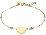 Armband LOTUS "Essentials - Herz", gold (gelbgoldfarben, kristallwei&szlig;,