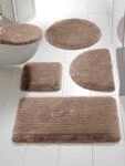 Badematte HEINE HOME Gr. 5, grau (taupe), rechteckig (80cm x 150cm ),...