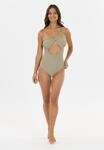 Badeanzug ATHLECIA "Ranysa", Damen, Gr. 34, beige (taupe), 80% Polyamid, 20%