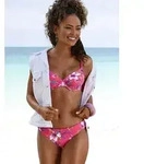 B&uuml;gel-Bikini-Top LASCANA "Malia", Damen, Gr. 44, Cup E, rot (rot bedruckt),