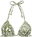 Triangel-Bikini-Top BUFFALO "Jola", Damen, Gr. 40, Cup A/B, gr&uuml;n (oliv, creme),
