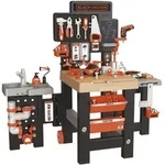 Spielwerkbank SMOBY "Black+Decker Mega Center", orange (bunt), Rollenspielzeug,