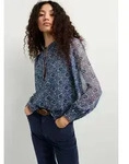 Blusentop PEPE JEANS "Bluse GANIA SHIRT", Damen, Gr. S, blau (steel blau), 100%