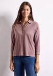 Blusenshirt STREET ONE, Damen, Gr. 34, rosa (warm blush), Web, 50% Baumwolle, 50%