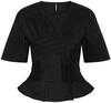Kurzarmbluse CULTURE "Damen Bluse kurzarm CUajda", Damen, Gr. M, schwarz,
