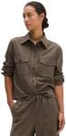 Kurzjacke MARC O'POLO "aus recyceltem Polyester-Viskose-Mix", Damen, Gr. 34, braun