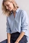 Langarmbluse STREET ONE, Damen, Gr. 34, blau (northern blau), Web, 100% Baumwolle,