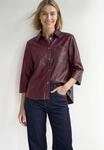 STREET ONE Hemdbluse 3/4-Arm Hemdbluse im Leder-Look