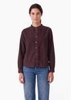 Langarmbluse STREET ONE STUDIO, Damen, Gr. 34, braun (russet rot), Web, 100%