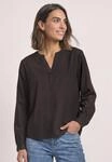 Langarmbluse STREET ONE, Damen, Gr. 34, braun (schwarz coffee), Stoff, 100% Viskose,