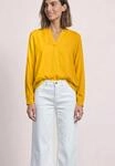 Langarmbluse STREET ONE, Damen, Gr. 34, gelb (saffron gelb), Stoff, 100% Viskose,