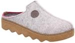 Pantoffel ROHDE "Foggia-D", Damen, Gr. 36, hellgrau, Filz, Schuhe, Homeslipper,