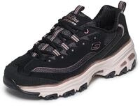Sneaker SKECHERS "D'LITES-", Damen, Gr. 35, schwarz (schwarz, ros&eacute;goldfarben),