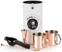 Buddys Cocktail-Set "Buddy&acute;s Bar" 2 x 500 ml Becher, 27 cm Barl&ouml;ffel, 5cl...