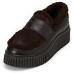 Loafer MARC O'POLO "mit flauschigem Teddyfutter", Damen, Gr. 36, braun (schwarz