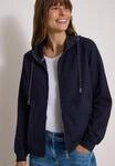 Sweatjacke CECIL, Damen, Gr. M (40), blau (urban dunkelblau), Sweatware, 95%