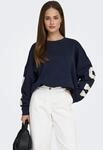 ONLY Sweatshirt "ONLSWEAT L/S BACK/SLEEVE PRINT SWT NOOS", Baumwollmischung,...