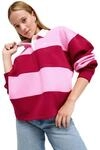 Sweatshirt ROXY "Cross Your Mind", Damen, Gr. M, fuchsia pink, Obermaterial: 60%