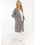 Cardigan ZWILLINGSHERZ "Jessi", Damen, Gr. S/M, grau (mittelgrau), Obermaterial: 50%