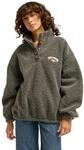 Fleecepullover BILLABONG "Run The Road", Damen, Gr. L, grau (off schwarz),