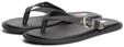 Tommy Jeans Zehentrenner "TJW FLAT LEATHER SANDALS" Dianette, Strandschuh,