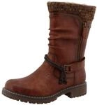 Winterstiefel TOM TAILOR, Damen, Gr. 36, braun (cognacfarben), Lederimitat, Textil,