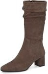Caprice Stiefel Blockabsatz, Langschaftstiefel mit slouchy Falten am Schaft