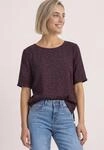 T-Shirt STREET ONE, Damen, Gr. 36, rustic rouge, Stoff, Vorderseite: 85% Viskose, 15%