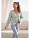 Langarmshirt VIVANCE "aus kuscheliger Rippware mit flauschigem Griff", Damen,...
